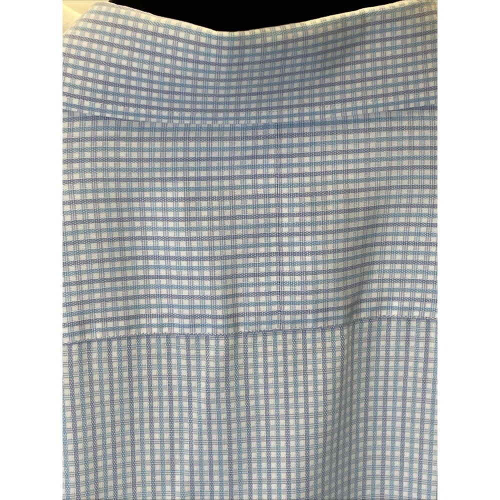 Tommy Bahama Mens 17.5 32 /33 Blue Check 100% Cotton LS Button Up Shirt Classic - Picture 13 of 16